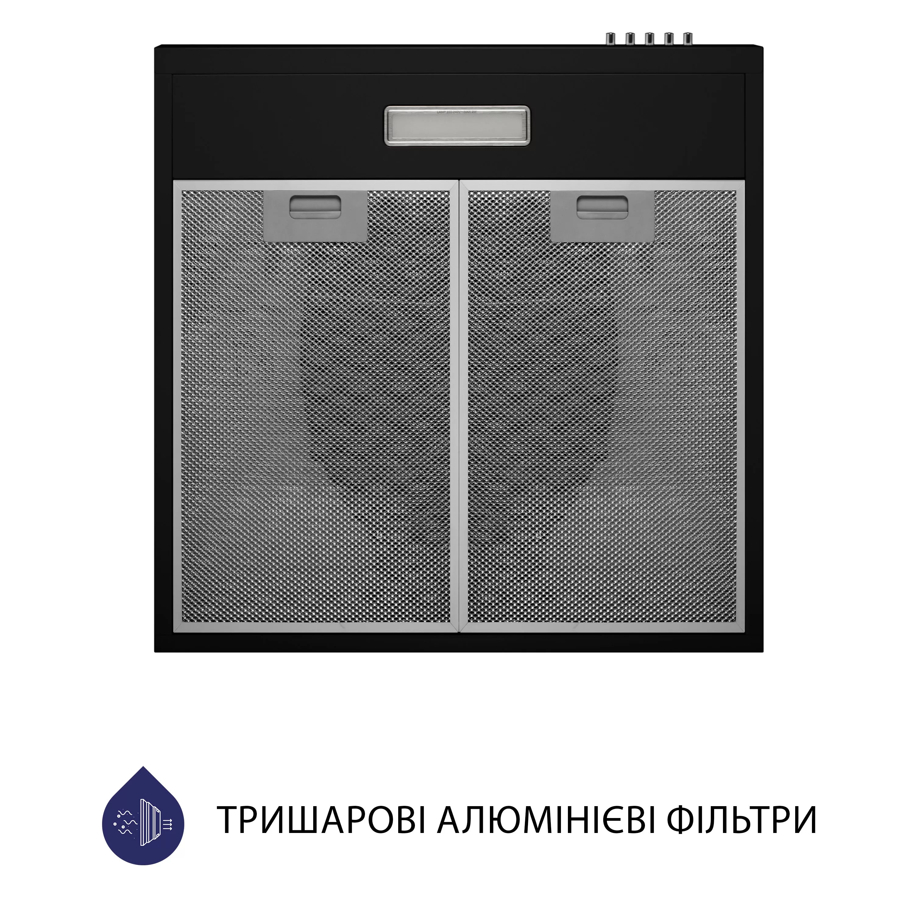 Вытяжка плоская Minola HPL 513 BL - зображення 5