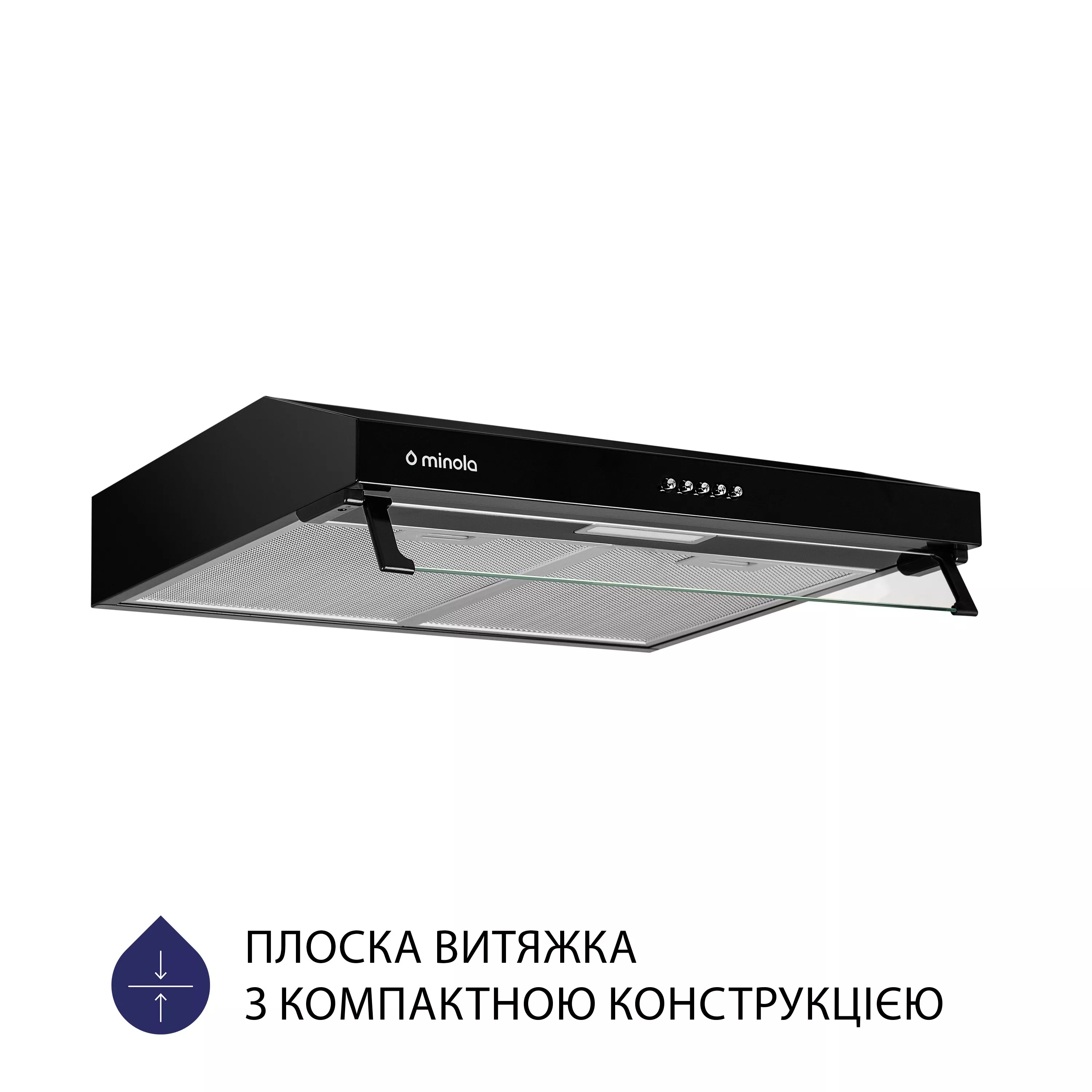 Витяжка плоска Minola HPL 617 BL - зображення 2