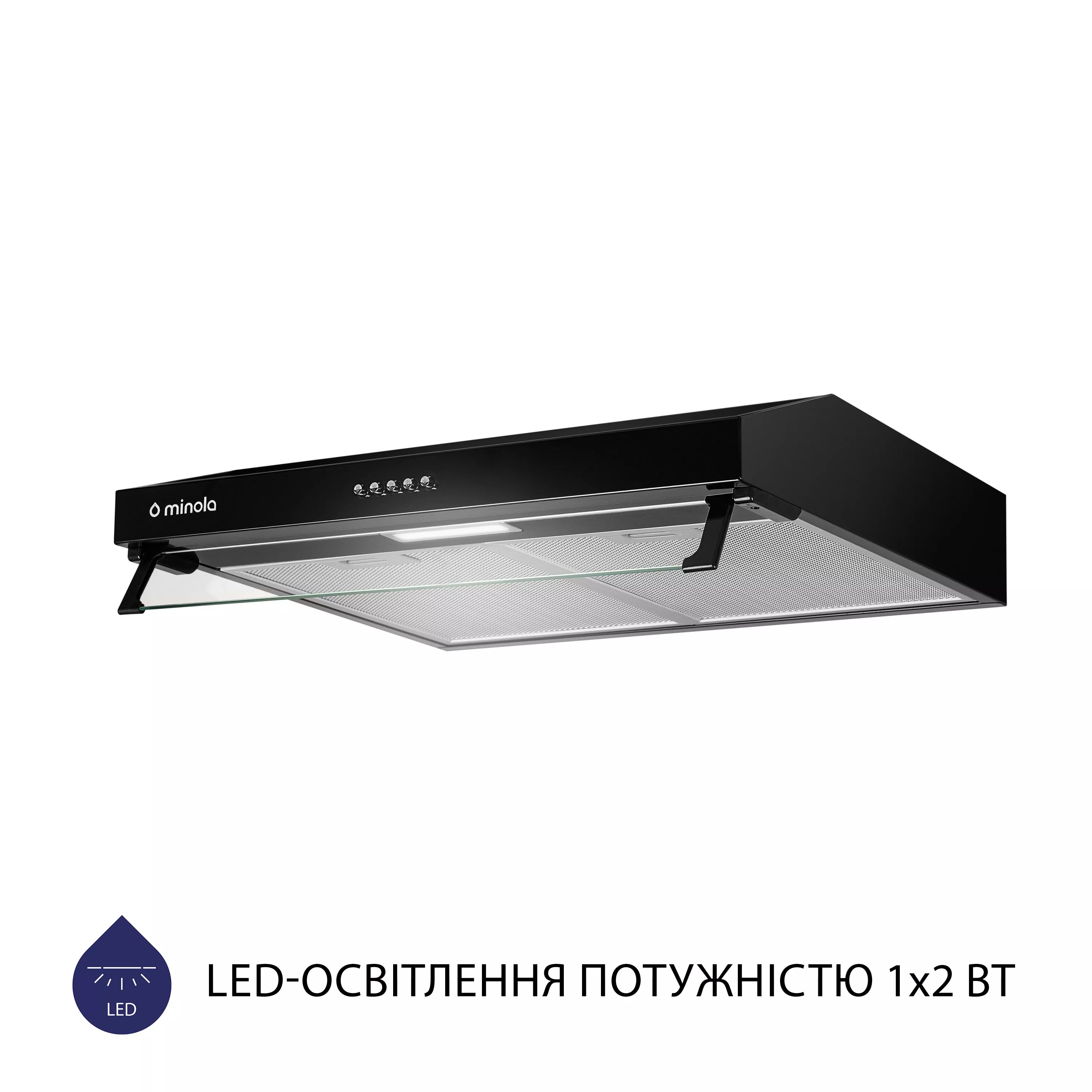 Витяжка плоска Minola HPL 617 BL - зображення 3