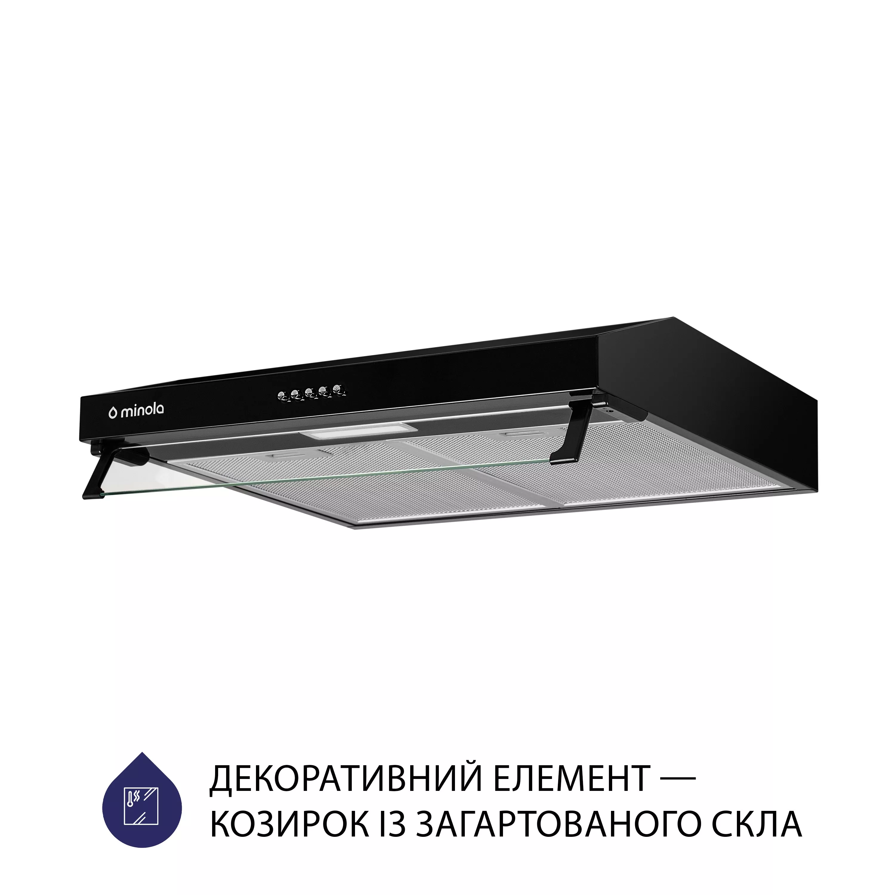 Витяжка плоска Minola HPL 617 BL - зображення 4