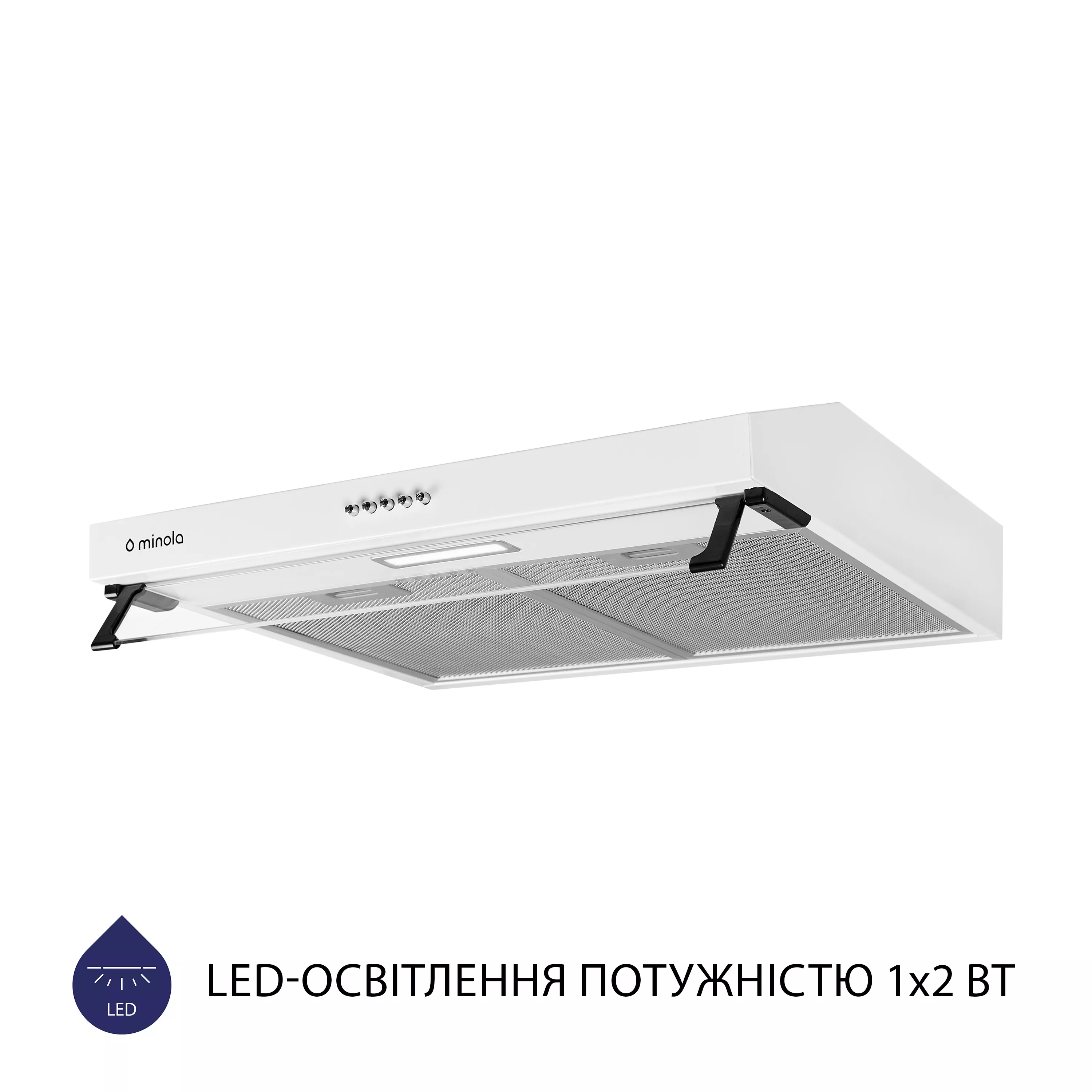 Витяжка плоска Minola HPL 617 WH - зображення 3