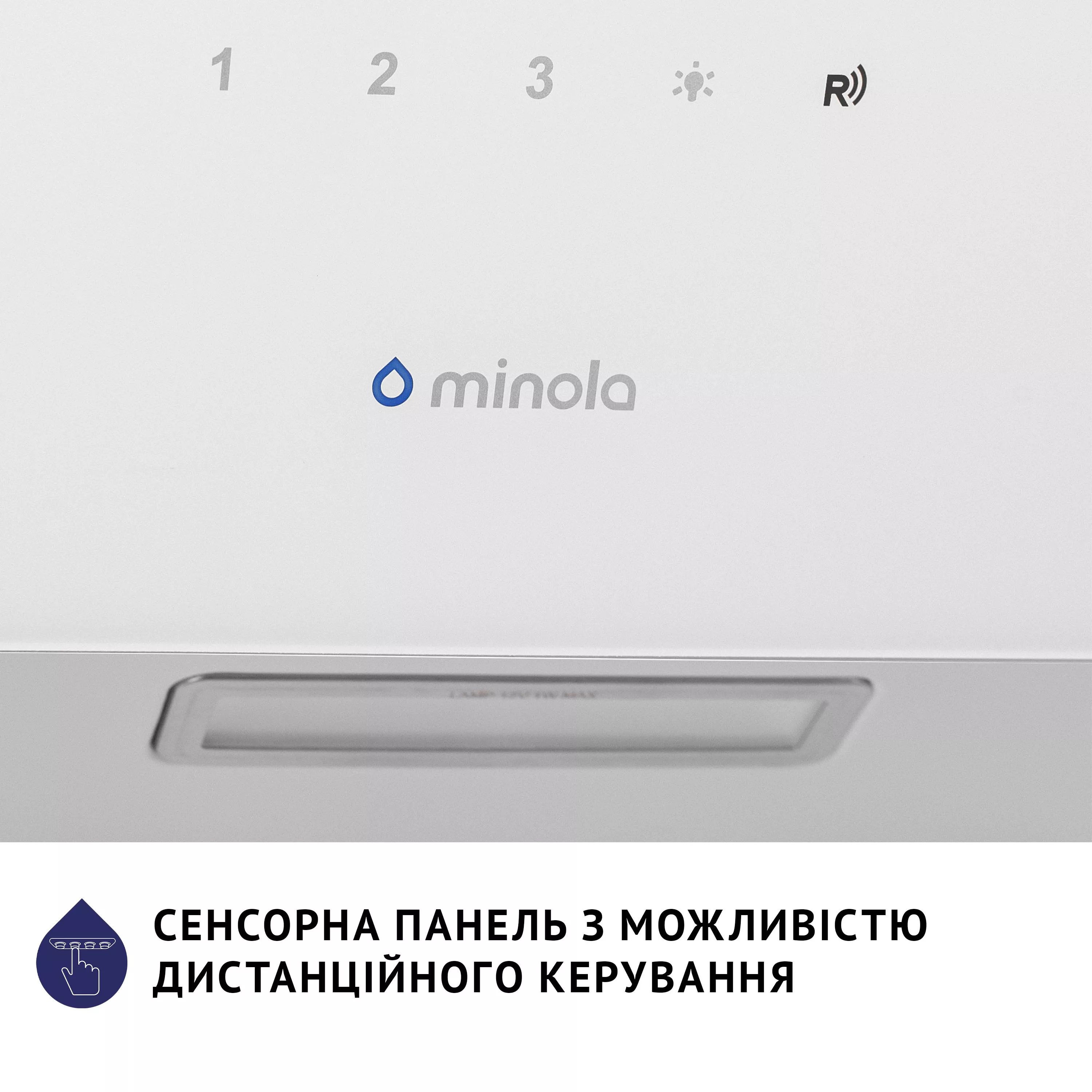 Витяжка декоративна похила Minola HVS 6224 WH 700 LED - зображення 9