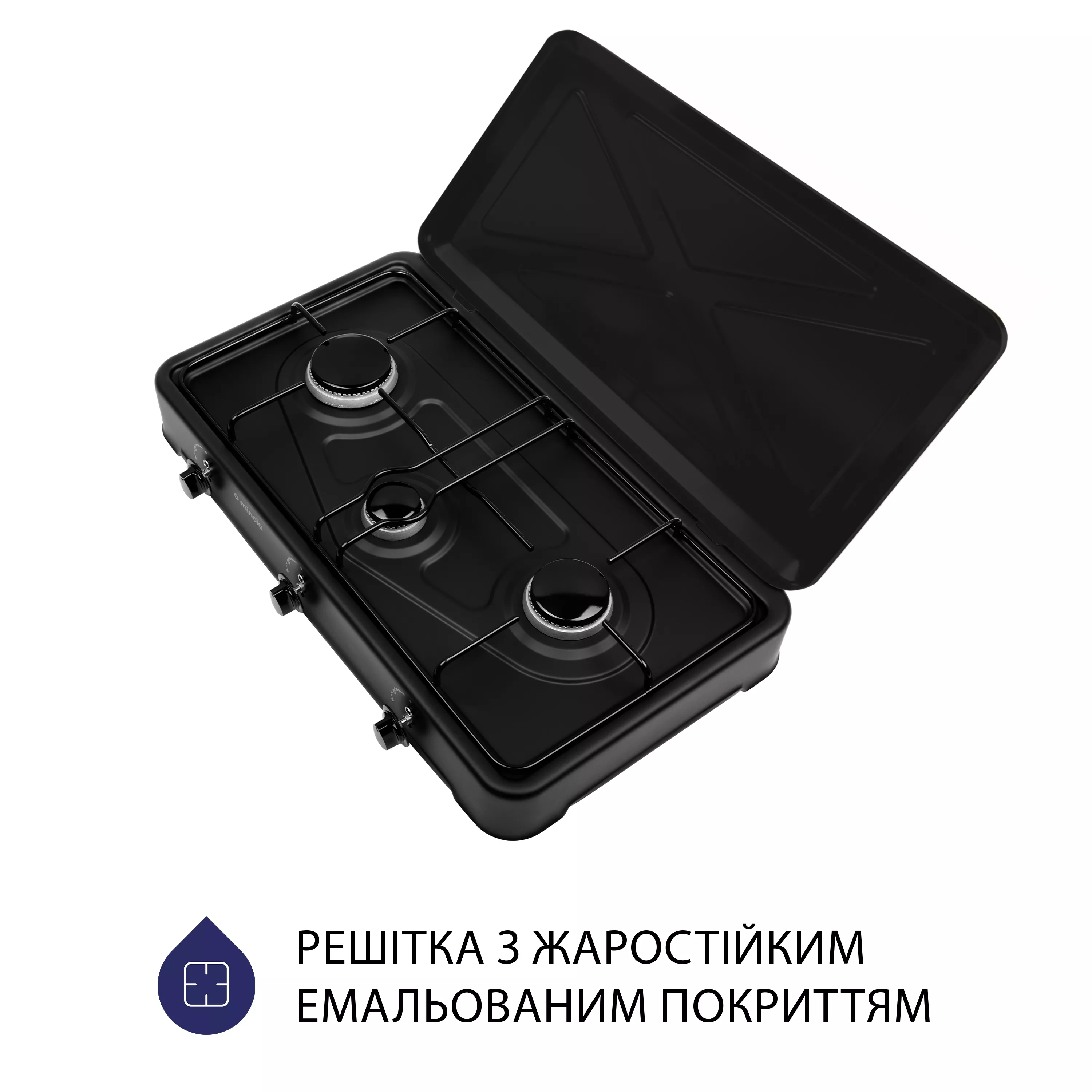 Настільна газова плита Minola TGH 300 BL - зображення 2