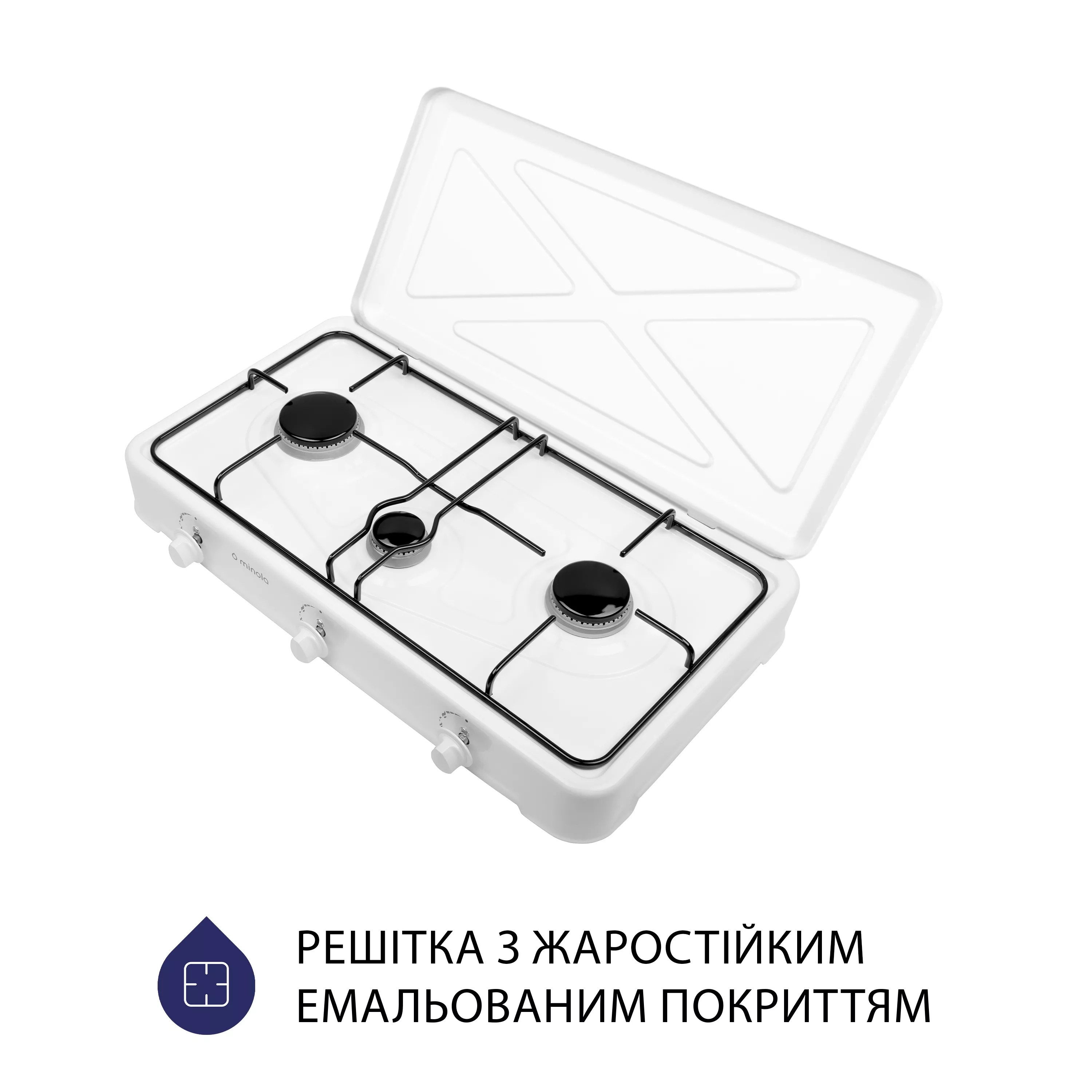 Настільна газова плита Minola TGH 300 WH - зображення 2