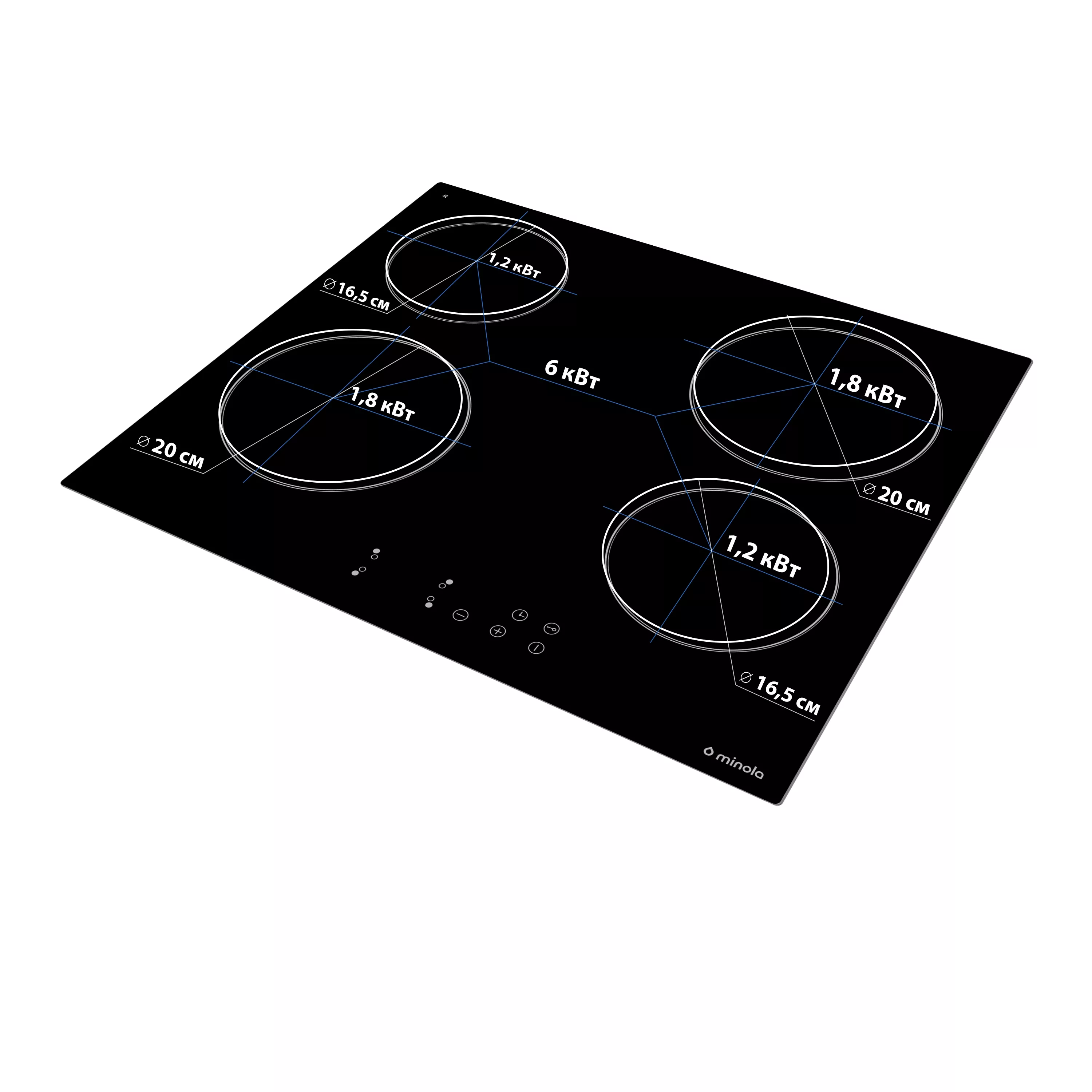 Minola 5902767908436 - зображення 7 Поверхность стеклокерамическая Minola MVH 6034 KBL - зображення 7