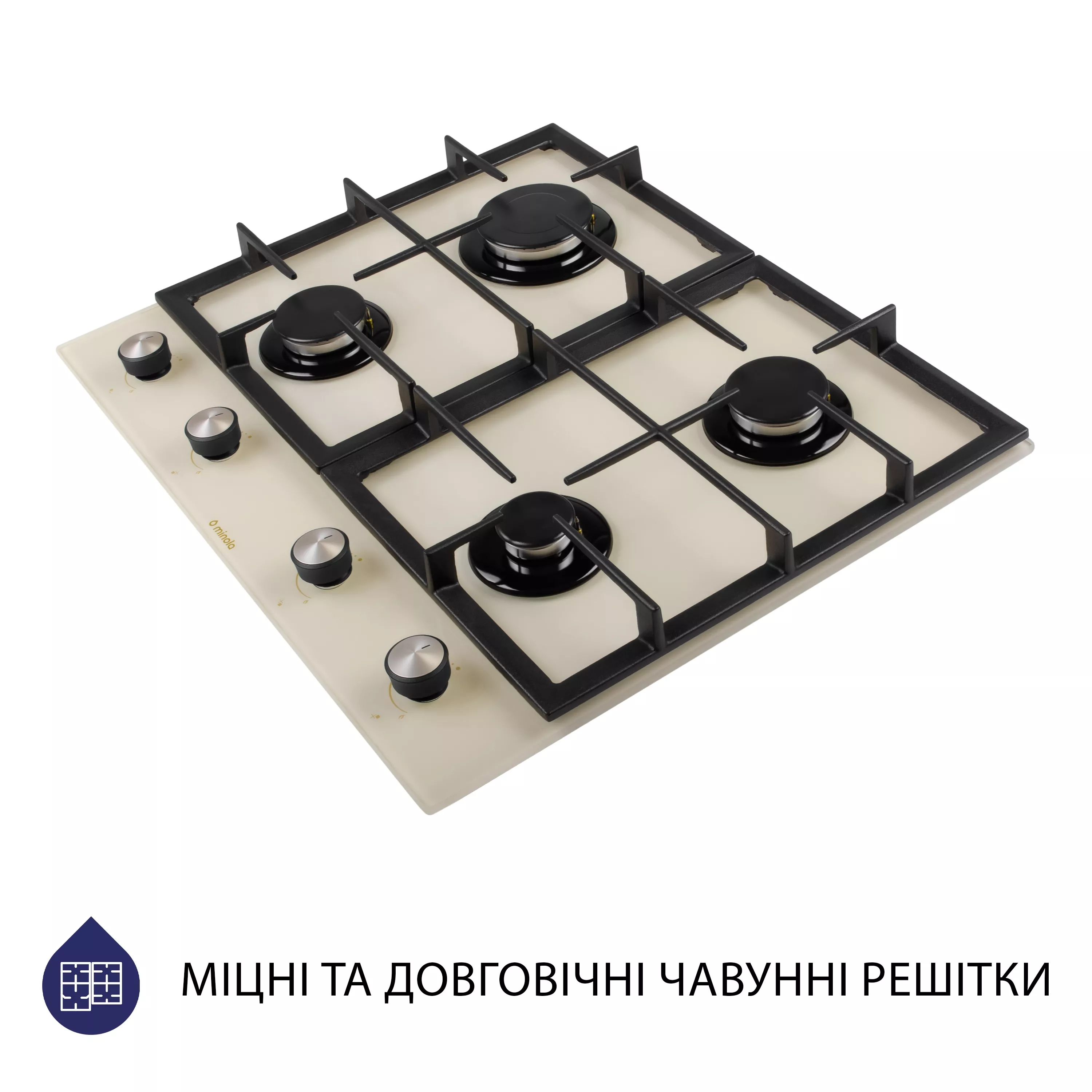 Поверхность газовая на стекле Minola MGG 614204 IV - зображення 4