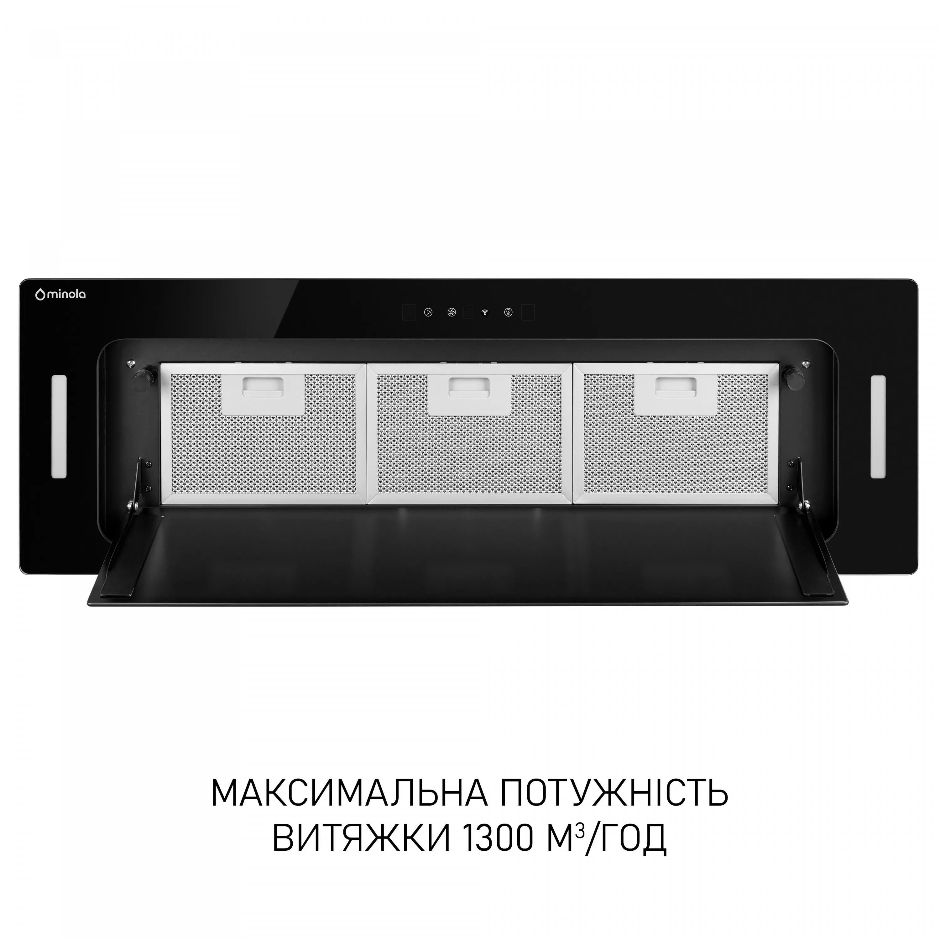 Витяжка повновбудована Minola BGH 9977 BL Silent - зображення 3