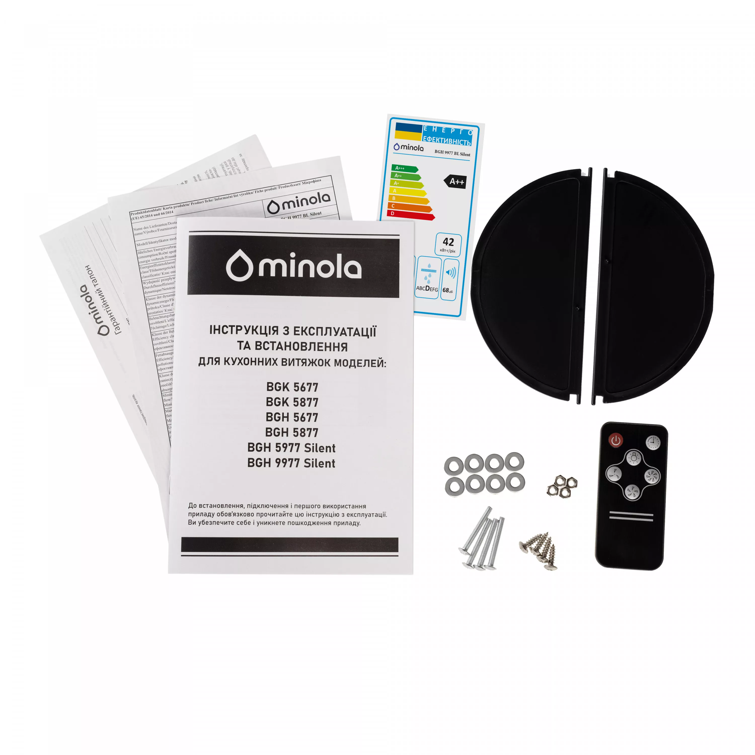 Витяжка повновбудована Minola BGH 9977 BL Silent - зображення 15