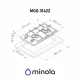 Газова поверхня на склі MINOLA MGG 31422 WH - зображення 3