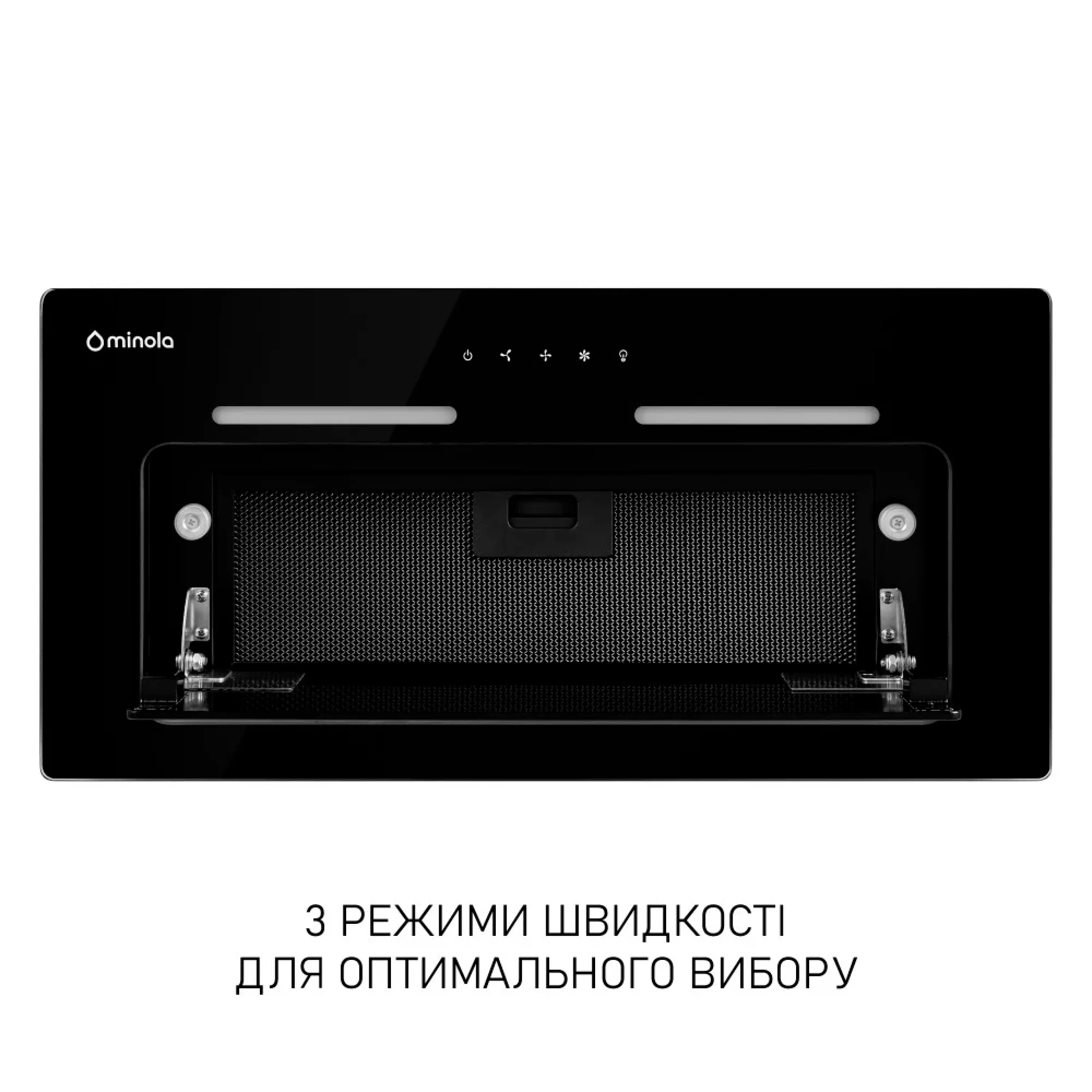 Витяжка повновбудована Minola HBI 6673 BL GLASS 1000 LED Line