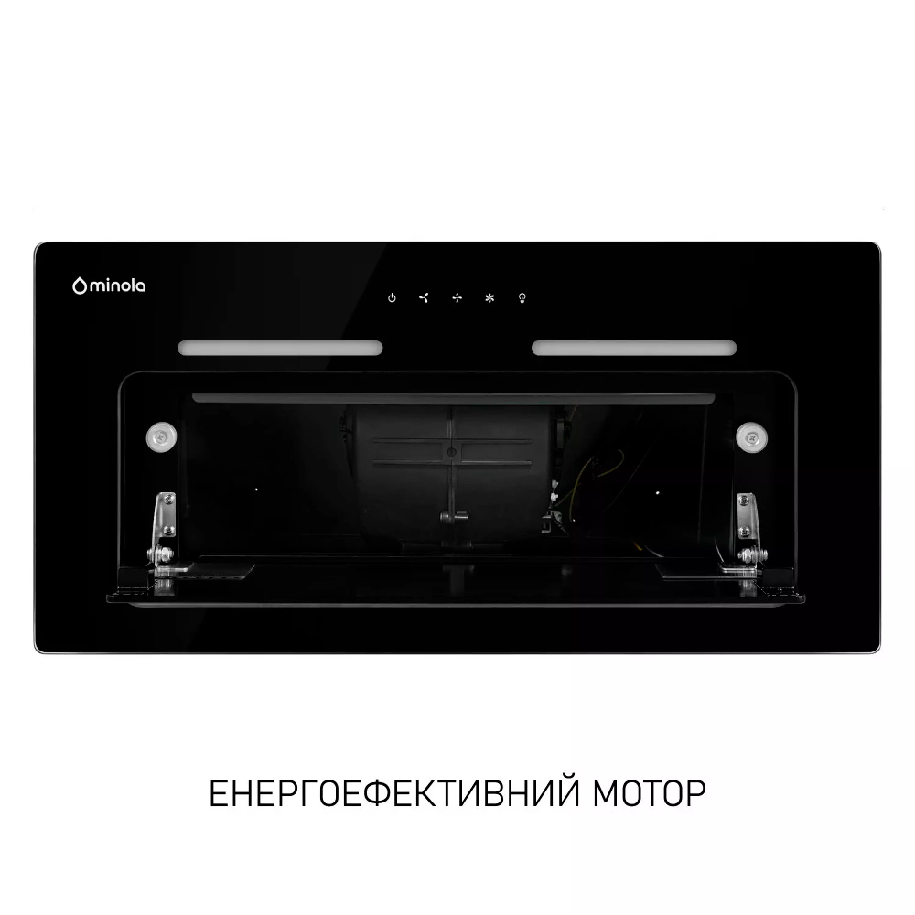 Витяжка повновбудована Minola HBI 6673 BL GLASS 1000 LED Line