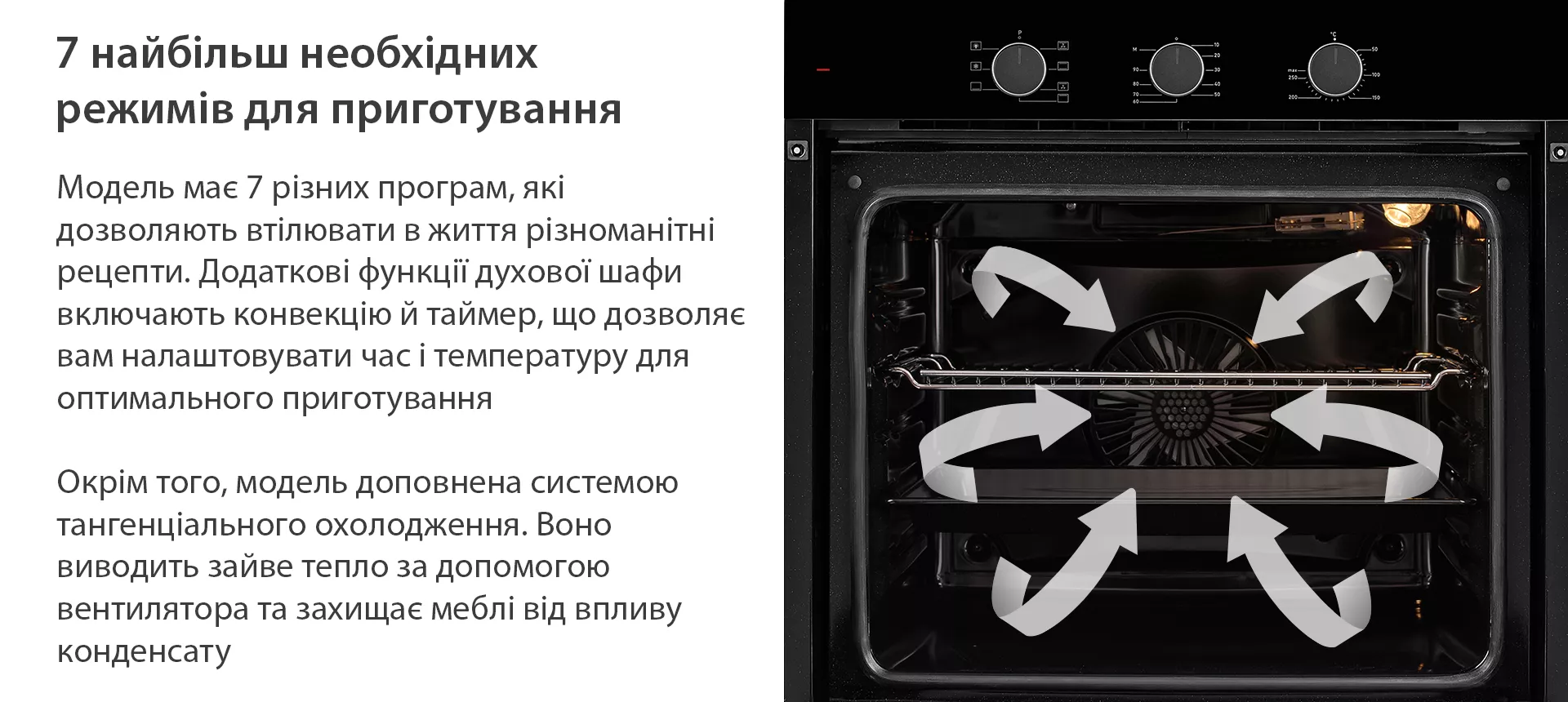 7 найбільш необхідних режимів для приготування Minola EO 675 BLACK