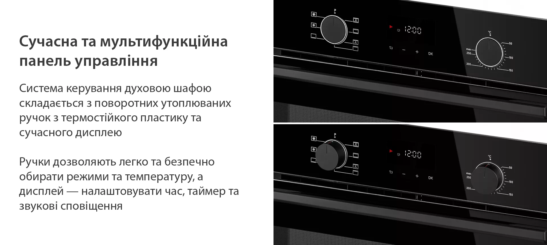 Сучасна та мультифункційна панель управління Minola EOD 675 BLACK