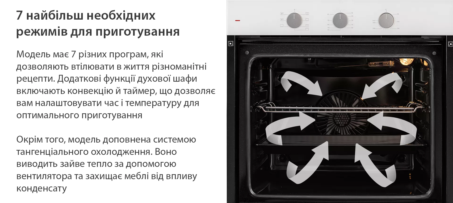 7 найбільш необхідних режимів для приготування Minola EO 675 WHITE